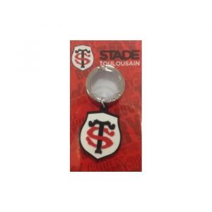 Porte clés - Stade Toulousain - U Noir - PVC - Anneau en métal - Mixte