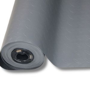 Sol PVC 100X100CM Stri&eacute; Gris Epaisseur 1MM PVC 100%