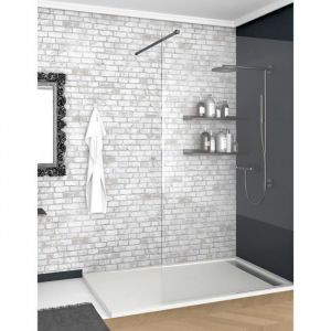 120X70 cm Receveur de douche en r&eacute;sine Rectangulaire avec cadre Blanc 120 X 70 X 6 cm