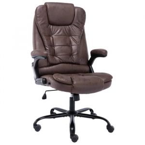 Fauteuil de bureau - JM - charge max : 110 kg - Marron foncé Cuir véritable