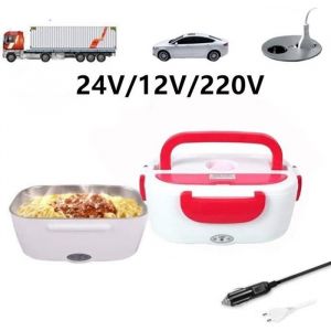 Bo&icirc;te Chauffante  12V 24V 220V Lunch Box Chauffante &Eacute;lectrique Bo&icirc;te Alimentaires Bo&icirc;te Repas en Acier Inoxydable