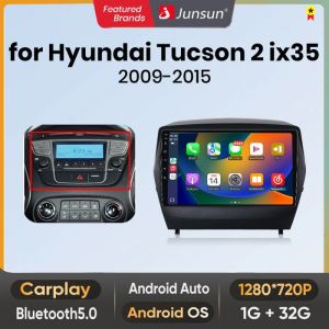 Autoradio 9 pouces Android 13 Carplay voiture pour Hyundai Tucson 2 ix35 2009 - 2015  Écran Tactile GPS RDS WIFI Bluetooth Junsun