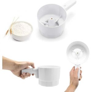 Tamis à farine électrique - Non spécifié - Portable - Blanc - PP + nylon - 235x145x110mm