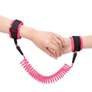 Bracelet anti perte pour enfant - AMOUNE - ceinture de sécurité réglable - rose