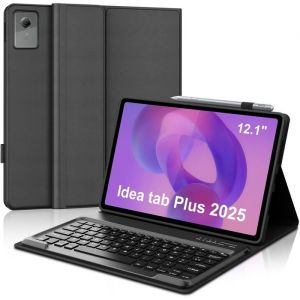 Coque Clavier Pour Lenovo Idea Tab Plus 12.1 2025 &Eacute;tui Keyboard Housse Amovible Bluetooth Azerty Layout Pour Lenovo Idea Tab Plu