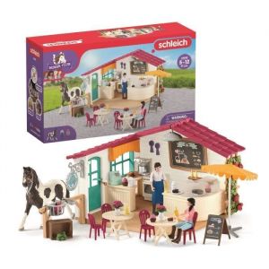 Caf&eacute; des cavaliers coffret schleich avec 97 &eacute;l&eacute;ments inclus dont 1 cheval schleich et 2 Multicolore Caf&eacute; des cav FIGURINE MINIATURE