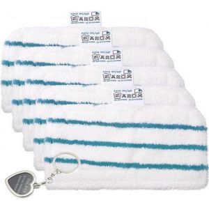 Lot de 5 Lingettes Microfibres  Black Decker Balais Vapeur - Alternative &agrave; FSMP20 FSM1630FSM1616FSM1321FSM1605 FSMH13151SM ETC