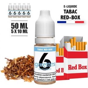 E-liquide 50ML saveur TABAC RED BOX avec 12MG de nicotine (e-liquide id : PROD2667) - (5x10ML)