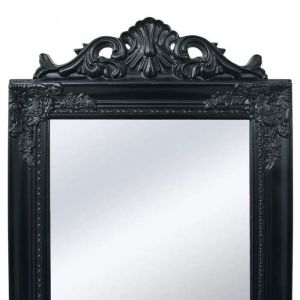 SALE 2025Miroir de Sol d&eacute;coratif MOOD - Miroir sur pied - Style baroque 160x40 cm Noir Chill646452