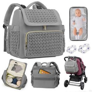 KENLUMO Sac à Langer pour Bébé Avec tapis à langer Sac Maman et Bébé Grand Capacité Sac Maternité Fille ou Garçon Sac de voyage