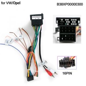 B38xp00000300 - Câble adaptateur autoradio ISO 16 broches adaptateur quadlock pour VOLKSWAGEN VW FORD KIA TO