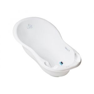 TEGA BABY® Grande baignoire 102cm LUX lapins avec bonde Blanche