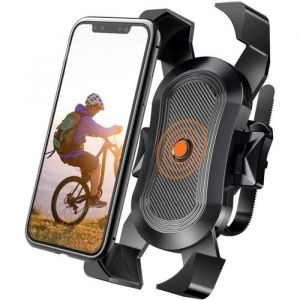 Support T&eacute;l&eacute;phone sur Guidon de V&eacute;lo Moto Scooter Rotation 360 pour Smartphones iPhone Sumsumg Xiaomi 46 &agrave; 65 Pouces