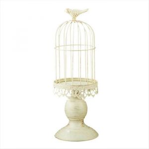 Vintage Cage &agrave; Oiseaux Bougeoir Accessoires de D&eacute;Coration de Table de Mariage D&eacute;Coration de Mariage Bougeoir en Fer en