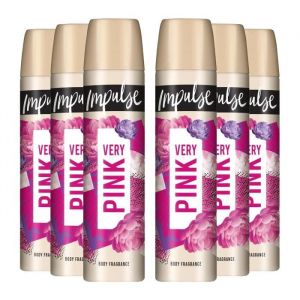 Déodorant en spray pour le corps Impulse Very Pink 75ml 6pk