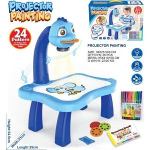 Table de projecteur de Dessin pour Enfants Table Musical &eacute;ducatif dapprentissage Ensemble de Peinture avec stylo de peinture -