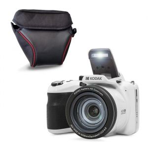 KODAK Pixpro AZ425 Appareil Photo Bridge 20MP Zoom Optique 42x + Etui &ndash; Vid&eacute;o Full HD Grand Angle 24 mm Ecran LCD 3 &ndash; Blanc