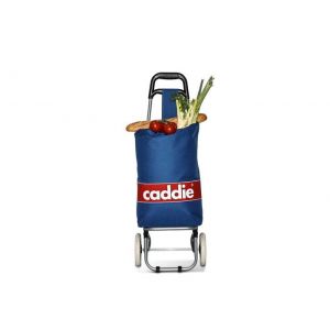 CADDIE - Chariot de course - 100% Polyester 600D oxford - Capacité 25L - 2 roues - Bleu