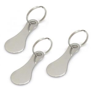 Puce pour CaddieJeton ChariotJeton Caddie MetalCaddy JetonPorte-cl&eacute;s pour Caddie en Acier Inoxydable3 Pi&egrave;ces-yd