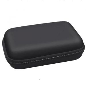 Housse Sac &Eacute;tui Stockage pour 2.5 HDD SSD Disque Dur Externe Cl&eacute; USB &Eacute;couteur Carte EVA Antichoc Anti &Eacute;claboussure 14*10*4cm Noir