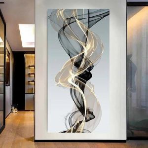 Impression sur toile HD avec ruban flottant Affiche d&eacute;coration murale minimaliste moderne40 x 80 cm sans cadre