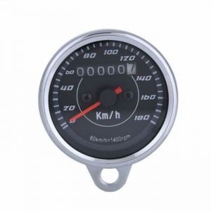 Compteur de Vitesse  Tachym&egrave;tre Compteur Kilom&eacute;trique Universel Jauges de Vitesse Double Couleur avec Lumi&egrave;re LED km-h pour Moto
