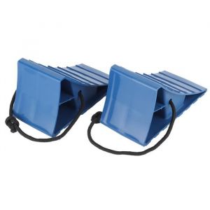Tbest Cale de roue 2pcs Cale de Roue en Caoutchouc Portable Bloc dArrêt de Pneu Antidérapant pour Remorques Voiture Moto