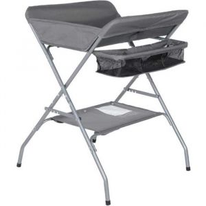 Table à Langer Pliable Portable Gris - Bébé - Enfant - Ergonomique - Tissu Oxford