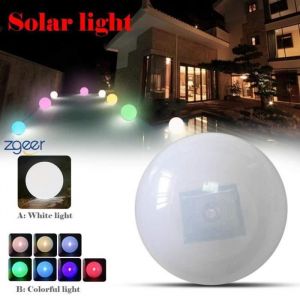 Lampe solaire LED boule flottante - ZGEER - Multicolor - Contemporain - &Eacute;tanche - Jardin