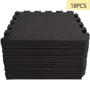 Tapis de Protection de Sol18 Dalles en Mousse Antid&eacute;parantMatelas Puzzle pour Sport FitnessGym Musculation