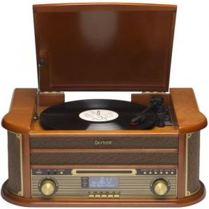 Syst&egrave;me hi-fi - DENVER - R&eacute;tro - DAB - Wi-Fi - Noir