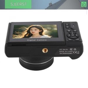sjlerst Cam&eacute;ra num&eacute;rique 5K Appareil photo num&eacute;rique 5K HD 75MP UHD 18XAF AUTOFOCUS 3 pouces Cam&eacute;ra WiFi avec photo camescope Noir