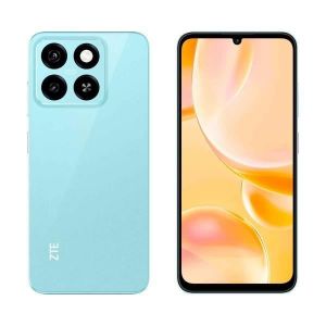 Smartphone ZTE Blade A55 en color Blue Water con pantalla de 6.75 90Hz Full HD+ 1080 x 2400 píxeles 8GB RAM DDR4 + 64GB eMMC y