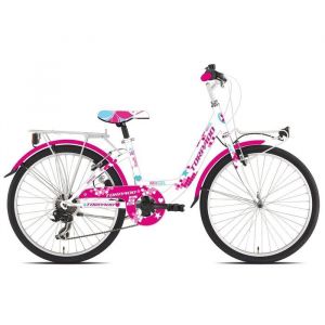 VELO ENFANT 24 KELLY 6V Rose / Blanc