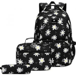 Sac a Dos MTOWSUC 2321-1 Fille 3 Pi&egrave;ces avec Trousse et Sac Isotherme Fille pour Scolaire coll&egrave;ge et Lyc&eacute;e