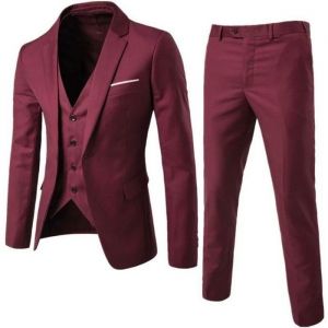 IEFIEL Costume Smoking Homme Slim Fit Smoking Business Gentleman Ensemble Formel Gilet Blazer Pantalon Mariage Affaire S-6XL