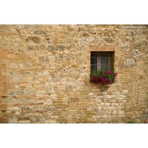 Papier Peint Photo INTISSÉ-(185018)-FENÊTRE DE MAISON EN PIERRE-350x260cm-7 lés-Mural Poster Géant XXL- Beach Mer Océan Nature