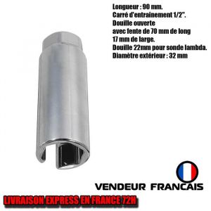 Douille pour sonde lambda - LA170 - Longueur 90 mm - Douille ouverte 70x17 mm - 100% Neuf