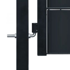 Bon plan Portillon/Portail - JILI HOT - de cl&ocirc;ture PVC et acier 100x81cm Anthracite Thome6238912