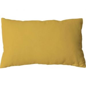 Coussin non d&eacute;houssable en coton uni Jaune 30x50 cm