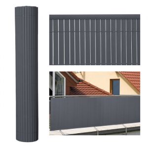 Yakimz Canisse en PVC pour jardin balcon terrasse Balcon clôture brise-vent Stores Balcon Gris 80 x 400cm BRANDE