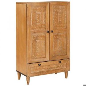 Style &Eacute;l&eacute;gance Chic - Haut Buffet bahut - Armoire avec tiroir Marron clair 60x33x100cm &FR64592