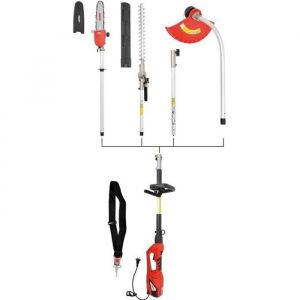 Hecht jardin 690 3en1 900 W débroussailleuse tronçonneuse Outil multifonctionnel électrique Coupe-herbe Taille-haiesbScie à chaîne