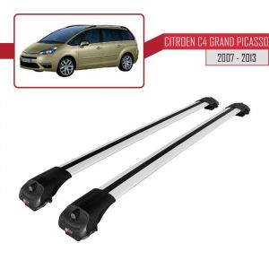 Pour Citroen C4 Grand Picasso 2007-2013 Barres de Toit ACE-1 Railing Porte-Bagages de voiture / Gris