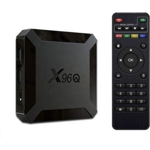SUNNZO TV BOX Android 10.0 X96Q TV Box H616 Quad Core 1 Go RAM 8 Go Rom 4K Wifi 2.4 Ghz + 100 M LAN H.265 Mini Smart TV Box Lect110