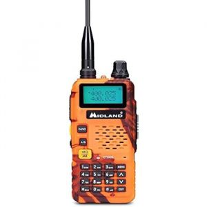 Midland CT590S Blaze &Eacute;metteur-r&eacute;cepteur Double Bande VHF/UHF avec &eacute;cran LCD Batterie int&eacute;gr&eacute;e de 1500 mAh jusqu&agrave; 128 canaux