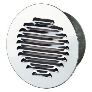 Grille da&eacute;ration ronde &Oslash;150 mm anti-insecte - Aluminium poli - Winflex