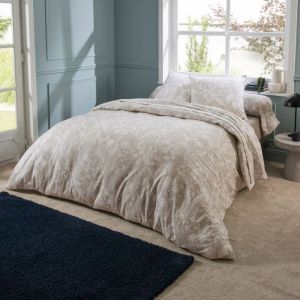 Parure de lit 200x200 cm 100% flanelle de coton ORCHIDÉE 3 pièces