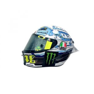 Valentino Rossi Casque R&eacute;plique miniature 1:5 Mini Casque  &ndash;VR46 MotoGP_TEST 2017 Unisexe