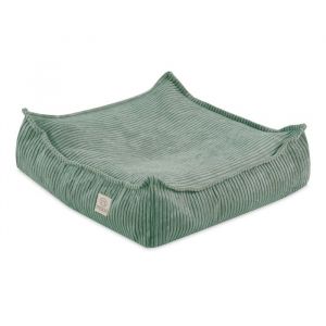 Coussin de Sol Pouf pour B&eacute;b&eacute; Enfants pour la Chambre dEnfant MISIOO Velours C&ocirc;tel&eacute; Vert 60x60x20 cm